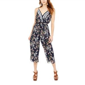 Trixxi Floral Print Jumpsuit Black Medium